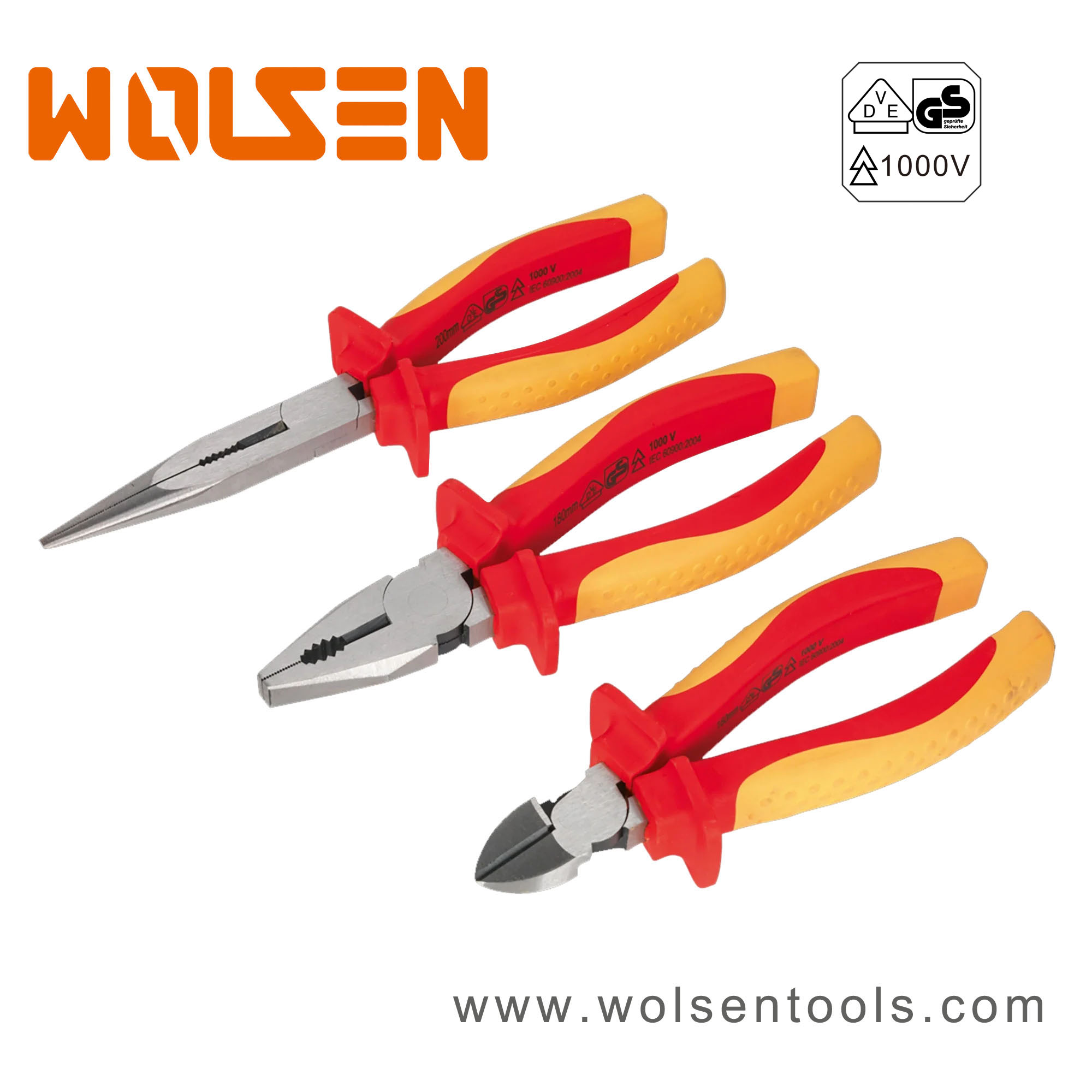Plastic Pliers 1000V Insulated Electrician's Tools High Temperature Resista Y7R8