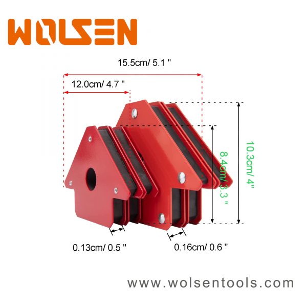 Magnetic Welding Holder's Sizes